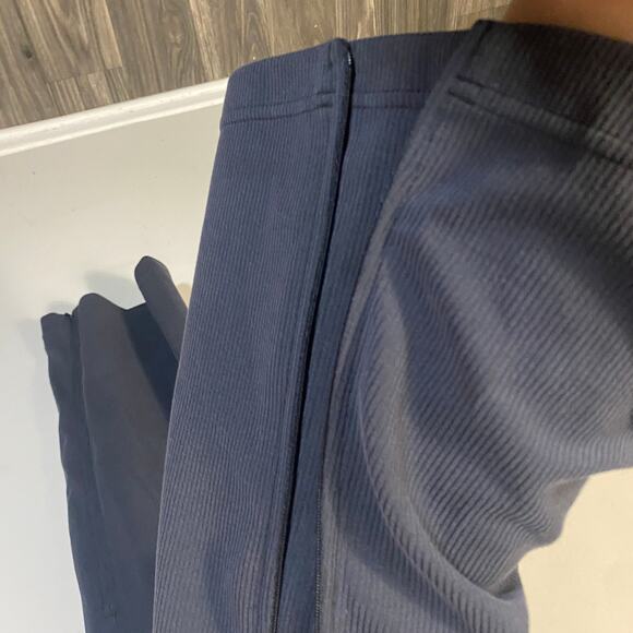 Lululemon Brushed Softstreme Ribbed Zip Flared Pant Dark Grey Ankle Zipper Sz 14 - Picture 6 of 14